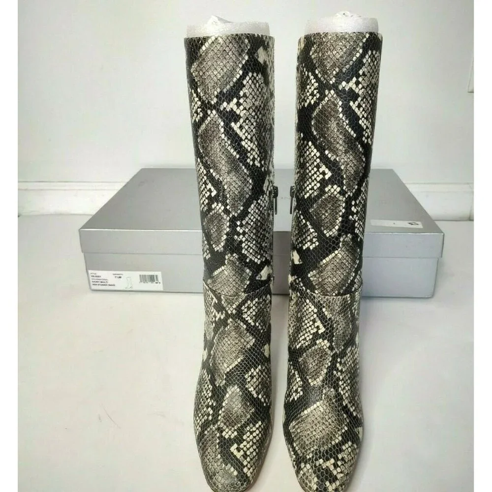 Vince Camuto Knee High Boots Snakeskin Phyton Leather Risy  7.5 - Picture 9 of 12
